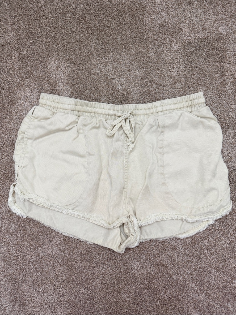 Urban Outfitters Drawstring Elastic Waist Frayed Hem Shorts